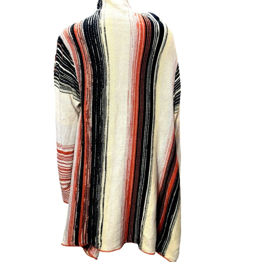 CCC Open Front Sweater Loose Fringe Long Wrap Knitted Cardigan Long Sleeve SZ XL - Picture 3 of 8